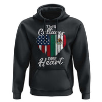 Mexican Roots Hoodie Mexican American Flag Two Cultures One Heart - Wonder Print Shop