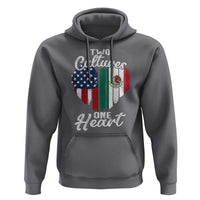 Mexican Roots Hoodie Mexican American Flag Two Cultures One Heart - Wonder Print Shop