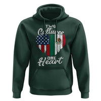 Mexican Roots Hoodie Mexican American Flag Two Cultures One Heart - Wonder Print Shop