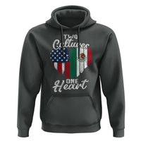 Mexican Roots Hoodie Mexican American Flag Two Cultures One Heart - Wonder Print Shop