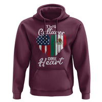 Mexican Roots Hoodie Mexican American Flag Two Cultures One Heart - Wonder Print Shop