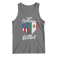 Mexican Roots Tank Top Mexican American Flag Two Cultures One Heart - Wonder Print Shop