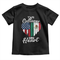 Mexican Roots Toddler T Shirt Mexican American Flag Two Cultures One Heart - Wonder Print Shop