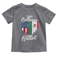 Mexican Roots Toddler T Shirt Mexican American Flag Two Cultures One Heart - Wonder Print Shop