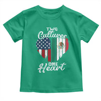 Mexican Roots Toddler T Shirt Mexican American Flag Two Cultures One Heart - Wonder Print Shop