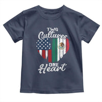 Mexican Roots Toddler T Shirt Mexican American Flag Two Cultures One Heart - Wonder Print Shop