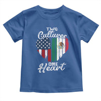 Mexican Roots Toddler T Shirt Mexican American Flag Two Cultures One Heart - Wonder Print Shop