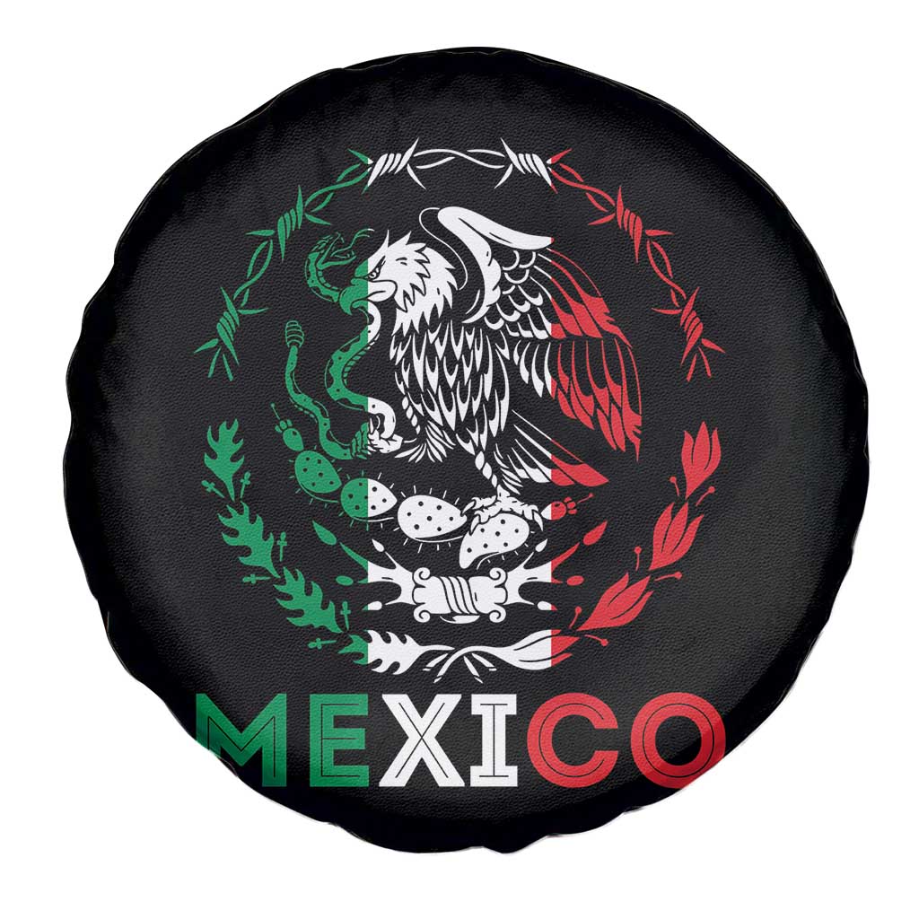 Mexico Coat of Arms Spare Tire Cover Eagle Mexican Flag Mexico Heritage Roots - Wonder Print Shop