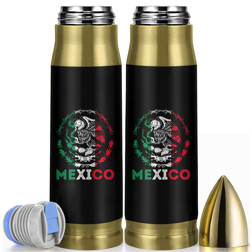 Mexico Coat of Arms Bullet Tumbler Eagle Mexican Flag Mexico Heritage Roots - Wonder Print Shop