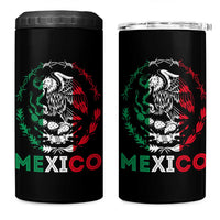 Mexico Coat of Arms 4 in 1 Can Cooler Tumbler Eagle Mexican Flag Mexico Heritage Roots - Wonder Print Shop