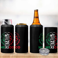 Mexico Coat of Arms 4 in 1 Can Cooler Tumbler Eagle Mexican Flag Mexico Heritage Roots - Wonder Print Shop