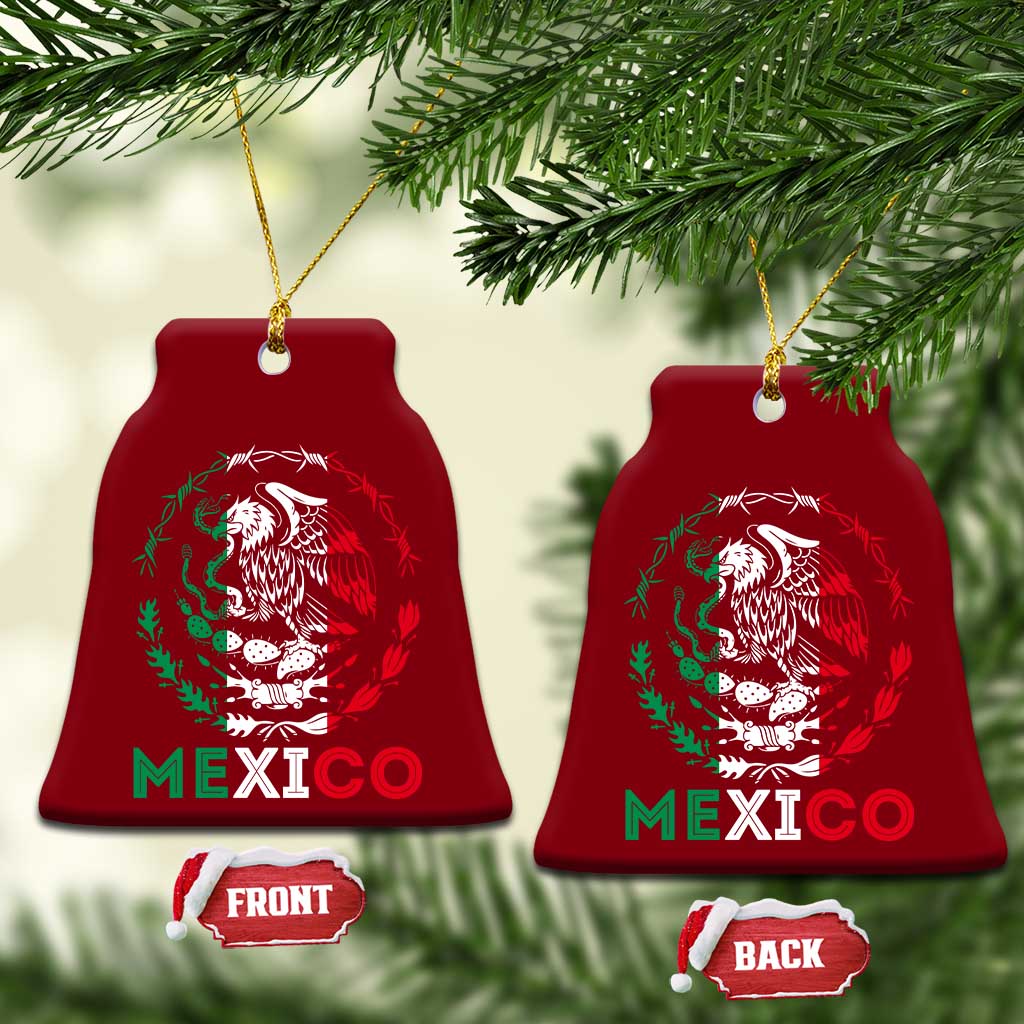 Mexico Coat of Arms Ceramic Ornament Eagle Mexican Flag Mexico Heritage Roots - Wonder Print Shop