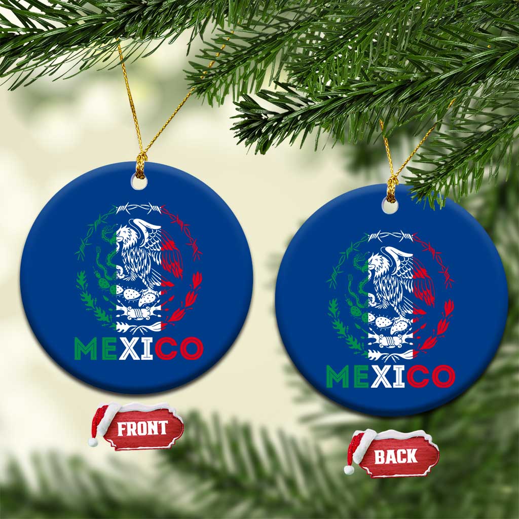 Mexico Coat of Arms Ceramic Ornament Eagle Mexican Flag Mexico Heritage Roots - Wonder Print Shop