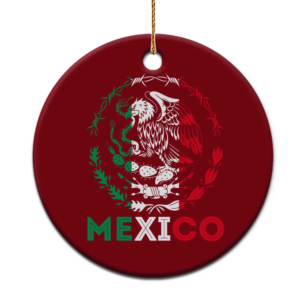 Mexico Coat of Arms Ceramic Ornament Eagle Mexican Flag Mexico Heritage Roots - Wonder Print Shop