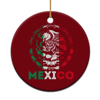 Mexico Coat of Arms Ceramic Ornament Eagle Mexican Flag Mexico Heritage Roots - Wonder Print Shop
