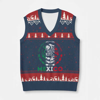 Mexico Coat of Arms V-Neck Knit Sweater Vest Eagle Mexican Flag Mexico Heritage Roots - Wonder Print Shop