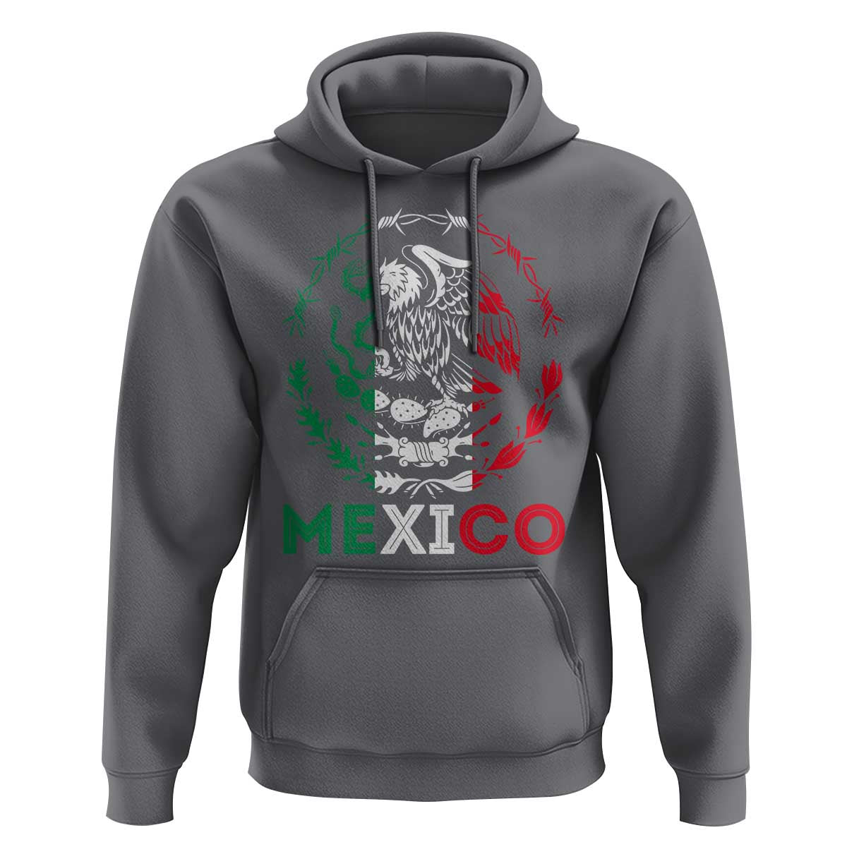 Mexico Coat of Arms Hoodie Eagle Mexican Flag Mexico Heritage Roots - Wonder Print Shop