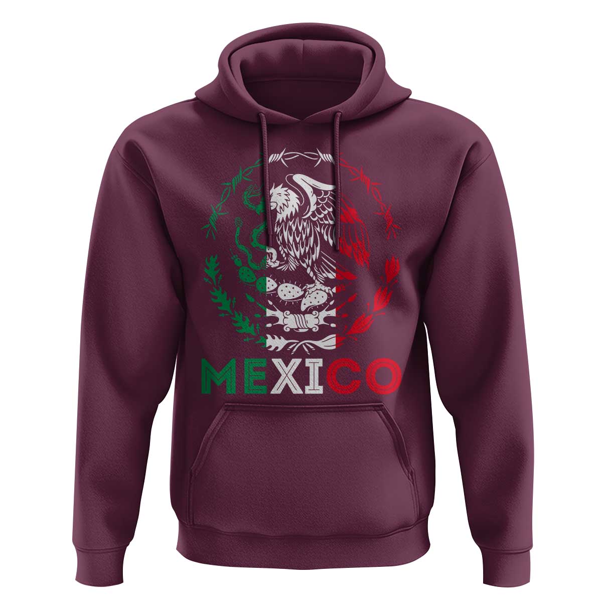 Mexico Coat of Arms Hoodie Eagle Mexican Flag Mexico Heritage Roots - Wonder Print Shop