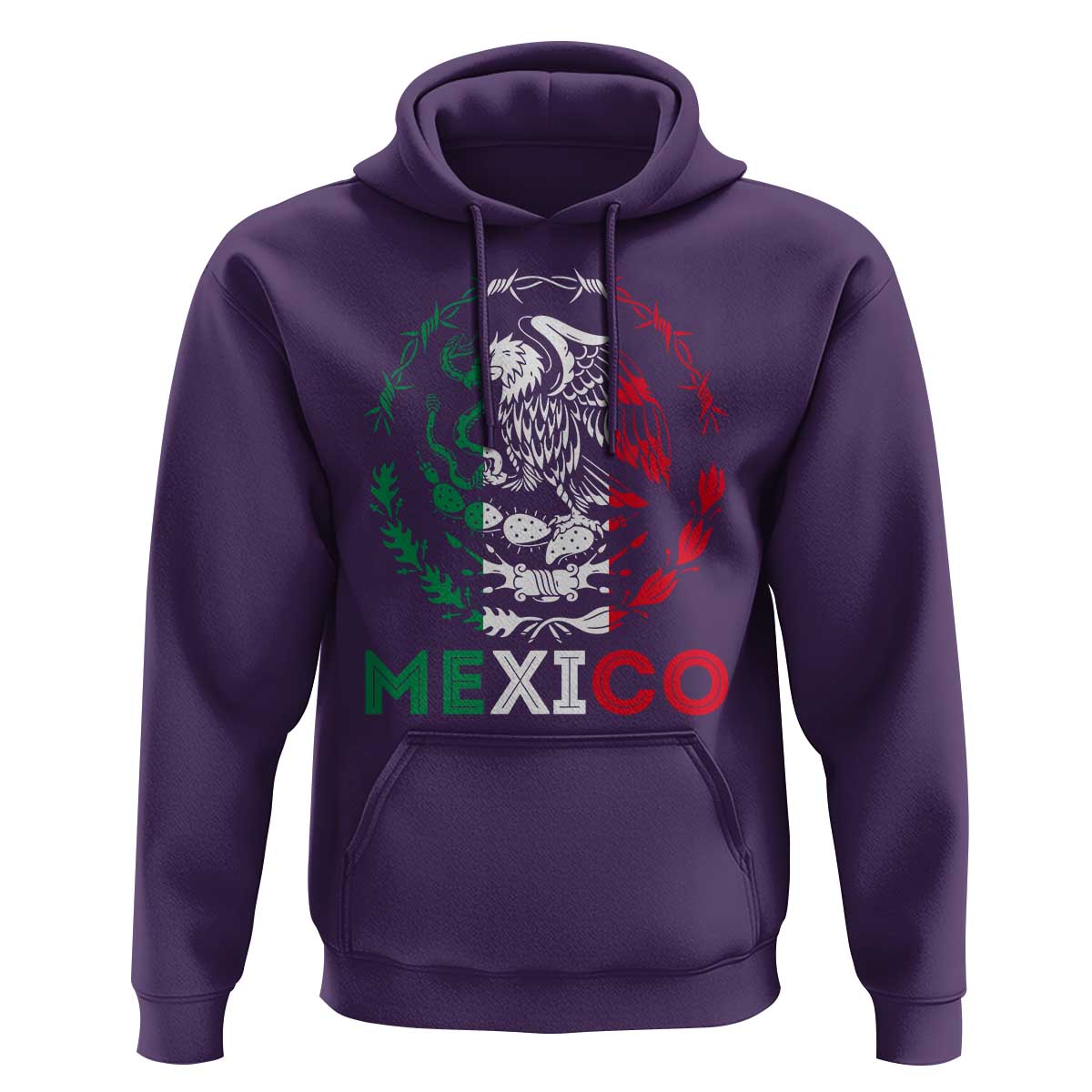 Mexico Coat of Arms Hoodie Eagle Mexican Flag Mexico Heritage Roots - Wonder Print Shop