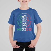 Mexico Coat of Arms T Shirt For Kid Eagle Mexican Flag Mexico Heritage Roots - Wonder Print Shop