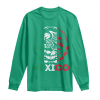 Mexico Coat of Arms Long Sleeve Shirt Eagle Mexican Flag Mexico Heritage Roots - Wonder Print Shop