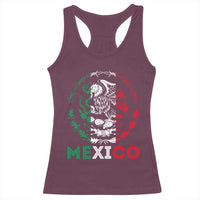 Mexico Coat of Arms Racerback Tank Top Eagle Mexican Flag Mexico Heritage Roots - Wonder Print Shop