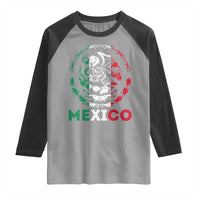 Mexico Coat of Arms Raglan Shirt Eagle Mexican Flag Mexico Heritage Roots - Wonder Print Shop
