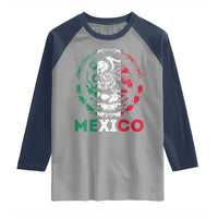 Mexico Coat of Arms Raglan Shirt Eagle Mexican Flag Mexico Heritage Roots - Wonder Print Shop