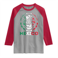Mexico Coat of Arms Raglan Shirt Eagle Mexican Flag Mexico Heritage Roots - Wonder Print Shop