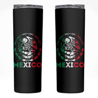 Mexico Coat of Arms Skinny Tumbler Eagle Mexican Flag Mexico Heritage Roots - Wonder Print Shop