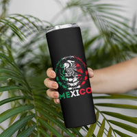 Mexico Coat of Arms Skinny Tumbler Eagle Mexican Flag Mexico Heritage Roots - Wonder Print Shop