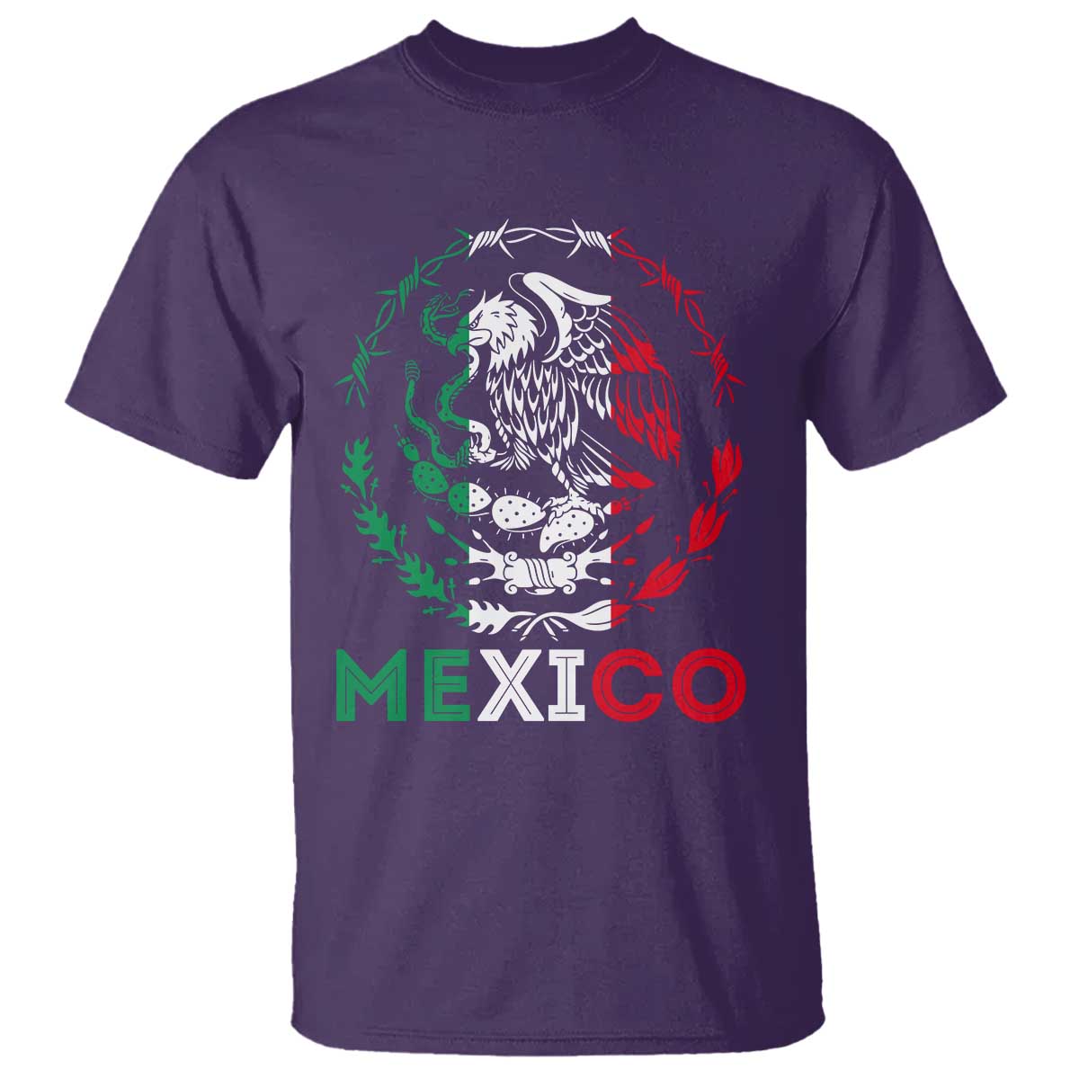 Mexico Coat of Arms T Shirt Eagle Mexican Flag Mexico Heritage Roots - Wonder Print Shop