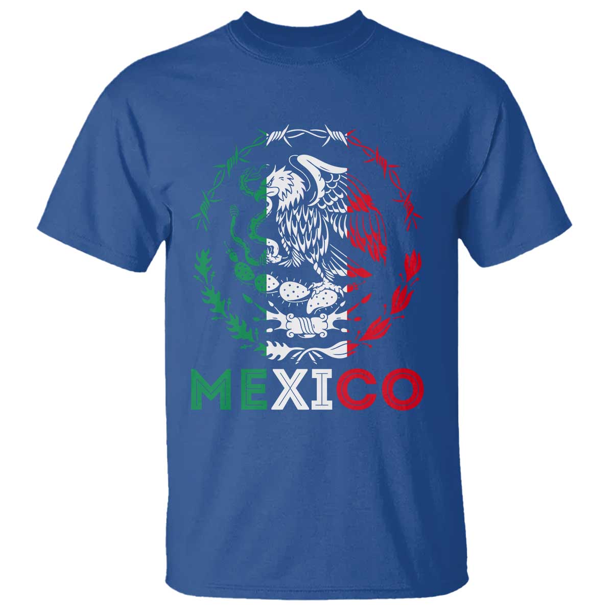 Mexico Coat of Arms T Shirt Eagle Mexican Flag Mexico Heritage Roots - Wonder Print Shop