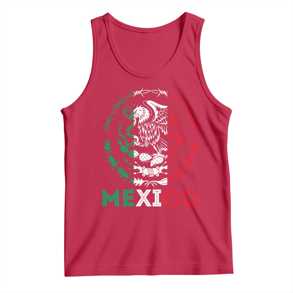 Mexico Coat of Arms Tank Top Eagle Mexican Flag Mexico Heritage Roots - Wonder Print Shop