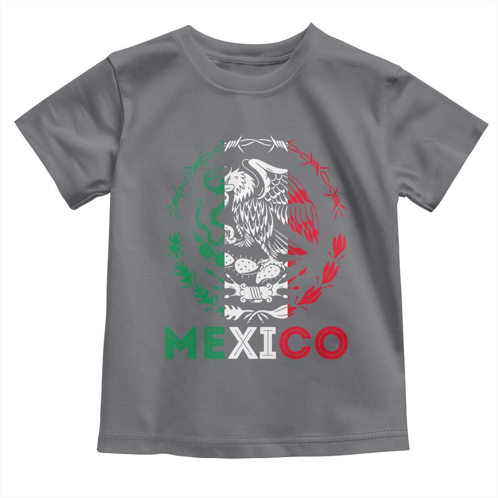 Mexico Coat of Arms Toddler T Shirt Eagle Mexican Flag Mexico Heritage Roots - Wonder Print Shop