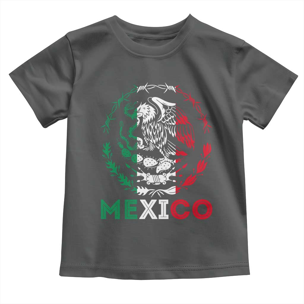 Mexico Coat of Arms Toddler T Shirt Eagle Mexican Flag Mexico Heritage Roots - Wonder Print Shop
