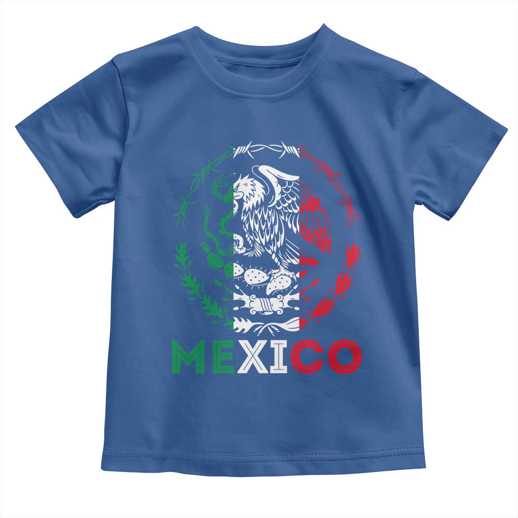 Mexico Coat of Arms Toddler T Shirt Eagle Mexican Flag Mexico Heritage Roots - Wonder Print Shop