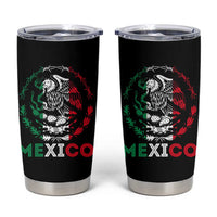 Mexico Coat of Arms Tumbler Cup Eagle Mexican Flag Mexico Heritage Roots - Wonder Print Shop