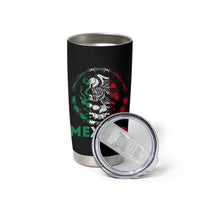 Mexico Coat of Arms Tumbler Cup Eagle Mexican Flag Mexico Heritage Roots - Wonder Print Shop