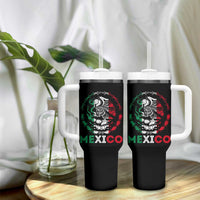 Mexico Coat of Arms Tumbler With Handle Eagle Mexican Flag Mexico Heritage Roots - Wonder Print Shop