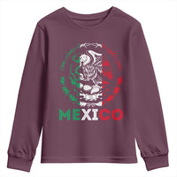 Mexico Coat of Arms Youth Sweatshirt Eagle Mexican Flag Mexico Heritage Roots - Wonder Print Shop