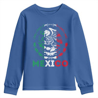 Mexico Coat of Arms Youth Sweatshirt Eagle Mexican Flag Mexico Heritage Roots - Wonder Print Shop