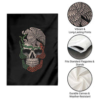 Mexico Coat of Arms Skull Garden Flag Eagle Mexican Flag Mexico Heritage Roots - Wonder Print Shop