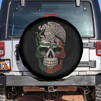 Mexico Coat of Arms Skull Spare Tire Cover Eagle Mexican Flag Mexico Heritage Roots - Wonder Print Shop