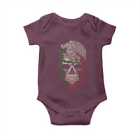 Mexico Coat of Arms Skull Baby Onesie Eagle Mexican Flag Mexico Heritage Roots - Wonder Print Shop