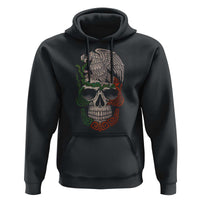 Mexico Coat of Arms Skull Hoodie Eagle Mexican Flag Mexico Heritage Roots - Wonder Print Shop