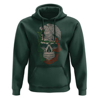 Mexico Coat of Arms Skull Hoodie Eagle Mexican Flag Mexico Heritage Roots - Wonder Print Shop