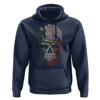 Mexico Coat of Arms Skull Hoodie Eagle Mexican Flag Mexico Heritage Roots - Wonder Print Shop