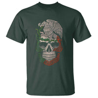 Mexico Coat of Arms Skull T Shirt Eagle Mexican Flag Mexico Heritage Roots - Wonder Print Shop