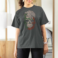 Mexico Coat of Arms Skull T Shirt For Women Eagle Mexican Flag Mexico Heritage Roots - Wonder Print Shop